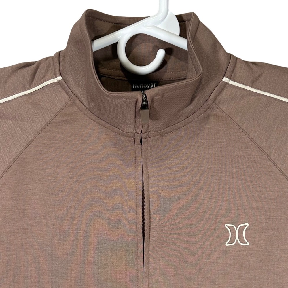 Hurley Mens Performance Essentials Track Jacket Mauve Brown Full Zip Small‎ New